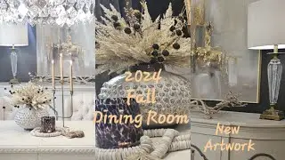 Fall Dining Room Refresh | New Art | Easy Fall Diy Floral