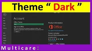 How to enable dark mode in ms word - ms office dark mode