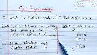 C++ Switch Statement | Learn Coding