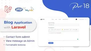 Blog application with Laravel | contact form submit | view data on admin and reply | Bangla