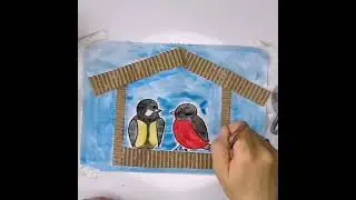 Кормушка для птичек🖌️Рисуем с детьми🖌️