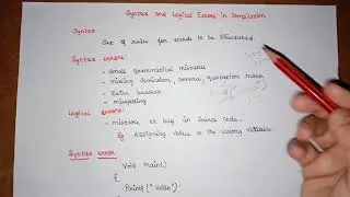 L:11 Syntax and Logical Errors in compilation in C| what is an error? | What is syntax?  PPS | JNTUH