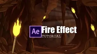 Two D fire flaming torch after effect (no plugin)