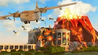 Realistic VOLCANO Eruption Destruction 😱 Teardown