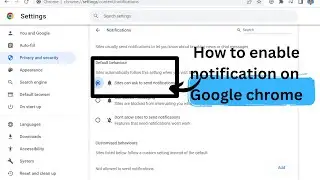 how to turn on/enable notification on google chrome 2023