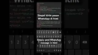 How to send message whatsApp on html