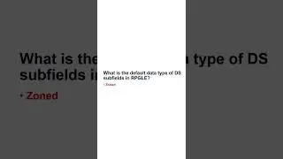 What is the default data type of DS subfields in RPGLE AS400