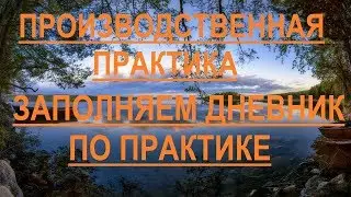 Заполняем дневник по практике