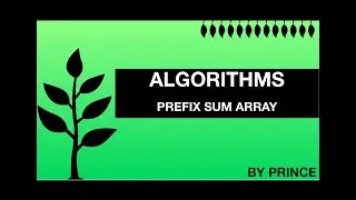L-01 || Prefix Sum Array || Algorithms