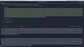 Elixir IO.gets/1 capped paste / capture bug observation.