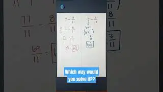 Two Ways to Subtract a Fraction from a Whole Number