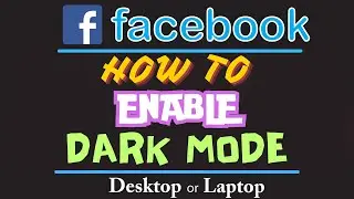 How To Turn On Dark Mode On Facebook | PC | *2024