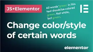 Change font color of certain repeated words in JS and Elementor | Target & style specific words