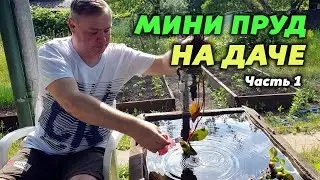 Мини пруд на даче. Часть 1. Подготовка, заливаем воду, помещаем растения.