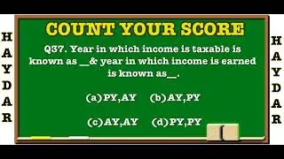 TEST 4 | Basic Concept Of Income Tax | CA IPCC @DeanTurn