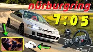 Nürburgring VR Lap | 7:05 | Honda Integra Type R | Gran Turismo 7 | G923 + Shifter | PS VR2