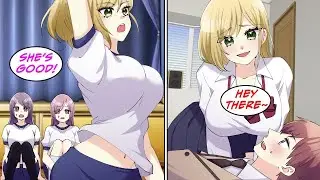 [Manga Dub] The beautiful blonde delinquent played volleyball without wearing a bra... [RomCom]