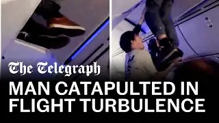 Man catapulted into the roof of an aircraft after severe flight turbulence