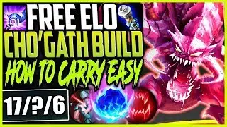 CHOGATH IS FREE ELO | BEST CHOGATH BUILD HOW TO CARRY EASY | ChoGath Unranked to Challenger #06