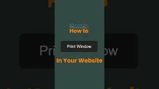 3/50 Tricks: How to Print Window  | HTML CSS JS Tricks  #programming #javascript #webdevelopment