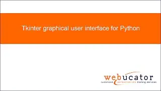 Tkinter graphical user interface for Python