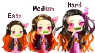 My edits level easy medium and hard | Gacha Club | Nezuko