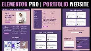 Complete Responsive PORTFOLIO WEBSITE using ELEMENTOR PRO  | Wordpress Elementor Tutorial 2024🔥🔥