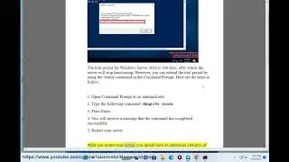 Extend Windows Server 2016 trial period