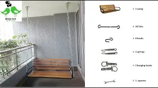 Kaushalendra | Wooden Hanging Swing Teak Set | Outdoor Indoor Ceiling | Swing 153cm / 5ft | Unboxing