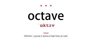 How to pronounce octave - Vocab Today