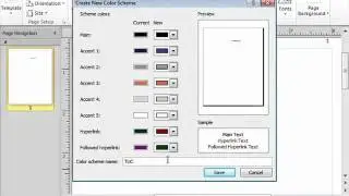 Publisher 2010 Tutorial Creating a Custom Color Scheme Microsoft Training Lesson 7.1