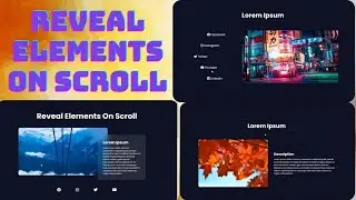 How to Make Website with Scroll Reveal Effects | Reveal Elements On Scroll - HTML, CSS & Javascript