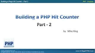 33002 - Building a PHP Hit Counter - Part 2