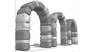 How to create a stone arch using Sketchup