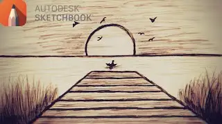 AutoDesk SketchBook Easy Sketching Tutorials | Landscape Drawing.