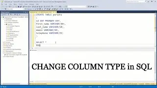 How to CHANGE COLUMN TYPE in SQL