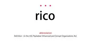 How to pronounce rico - Vocab Today