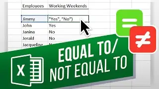 Logical Operators in Excel: Equal To / Not Equal To | Comparison Operators in the IF Function