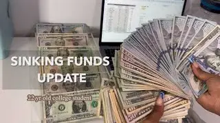 Sinking funds update | Saving $20,000| Cash Envelope Method | 22yr old college student | budgeting