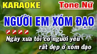 Karaoke Người Em Xóm Đạo Tone Nữ Nhạc Sống (A