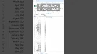 How to Freeze Rows in Google Sheets