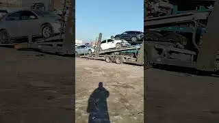 Amazing ! You May Never See This Way Of Loading Scrap Cars To The Trailer !