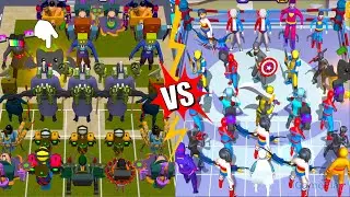 Merge Supper Hero VS Toilet Monster Merge War, Merge Battle Gameplay