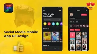 Social Media Mobile App Figma Design Tutorial |  Mobile App Design UI/UX with Prototype