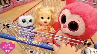 В Американском Магазине Игрушек Кукла  Беби Элайв  Видео для Детей Baby Alive Toysrus Store