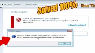 How to fix Windows Update Cannot Currently Check for Updates because the service is not running