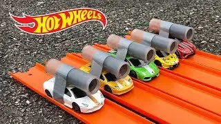 HOT WHEELS LAMBORGHINI ROCKET POWERED RACE !!