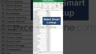 Smart Lookup in Excel 😲 #shorts #myexcelonline #excel #msexcel