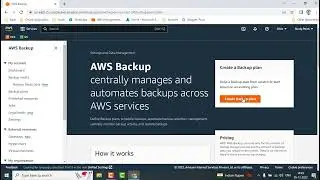 AWS Backup | AWS Backup overview | AWS Backup Dashboard |