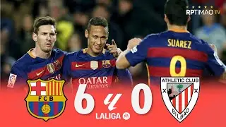 Barcelona 6 x 0 Athletic Bilbao (Show de Neymar) ● La Liga 15/16 Resumen y Goles ᴴᴰ